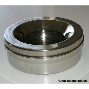 Non-spild hundeskl i rustfrit stl